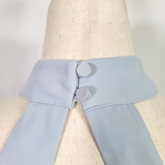 NWT Superdown Light Blue Halter Neck Open Back Mini Dress - Picture 13 of 16